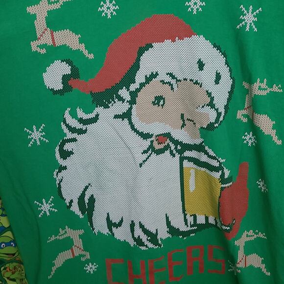 FRUIT OF THE LOOM - UNISEX - CHRISTMAS T-SHIRT - SIZE L good condition - Picture 2 of 5